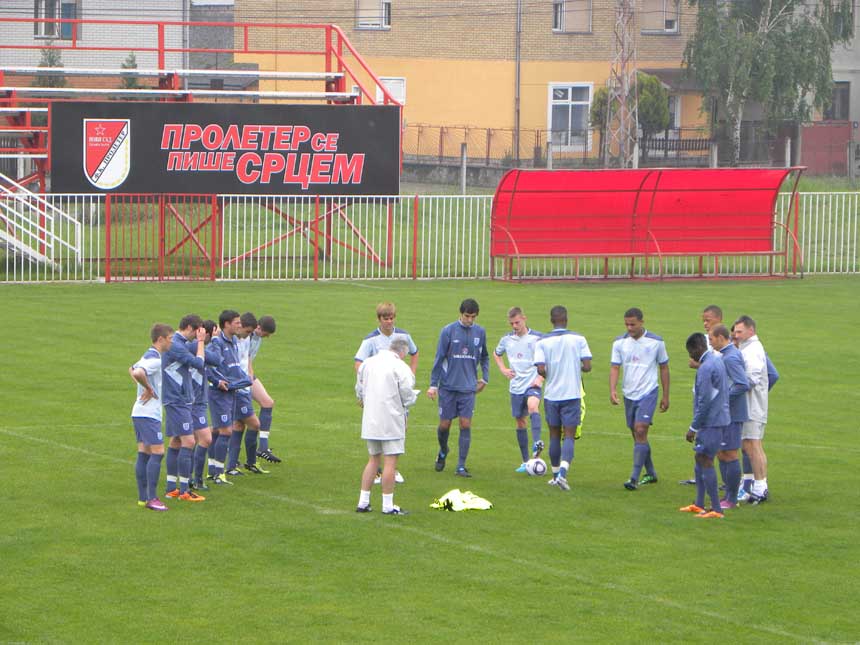 England U17s in Serbia.
